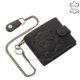 Leather wallet with motor chain black RFID MPA9641 / T