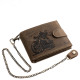 Bőr pénztárca motoros mintával GreenDeed CHOP1021/TL barna