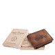 Portefeuille en cuir à motif motard GreenDeed MPF1021 marron clair