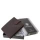 Leather wallet with RFID protection brown LSH09/T