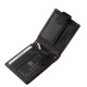 Usnjena denarnica z RFID zaščito črna AST08/T