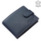 Leather wallet with RFID protection blue ACL09/T