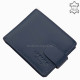 Leather wallet with RFID protection blue ACL102/T