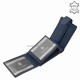 Usnjena denarnica z RFID zaščito modra ACL102/T