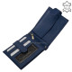 Portefeuille en cuir avec protection RFID bleu TGN6002L/T