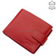 Leather wallet with RFID protection red ACL09/T