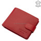 Leather wallet with RFID protection red ACL1021/T