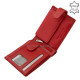 Ledergeldbörse mit RFID-Schutz rot ACL1026/T