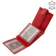 Portefeuille en cuir avec protection RFID rouge ACL1026/T