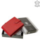 Portefeuille en cuir avec protection RFID rouge ACL1026/T
