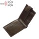 Portefeuille en cuir avec protection RFID marron foncé RG09 / T