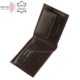 Leather wallet with RFID protection dark brown RG09