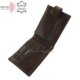 Læderpung med RFID -beskyttelse mørkebrun RG1021 / T