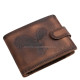 Leren portemonnee met adelaarsmotief GreenDeed SPF1021/T lichtbruin