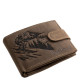 Kožená peňaženka s lyžiarskym vzorom GreenDeed SKIE1021/T hnedá