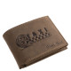 Leather wallet with taxi pattern GreenDeed TAXI1021 brown