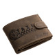 Leren portemonnee met taxipatroon GreenDeed TAXI1021/T bruin