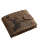 Leather wallet with water polo pattern GreenDeed POLO1021/T brown