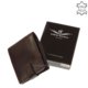 Corvo Bianco Luksusowy skórzany męski portfel CBS1027 / T brązowy