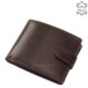 Portefeuille pour hommes en cuir de luxe Corvo Bianco CBS6002L / T marron