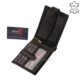 Corvo Bianco Luksuzna usnjena moška denarnica RFID RCBS6002L / T črna
