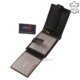 Corvo Bianco Луксозен кожен портфейл за мъже RFID RCBS6002L / T черен