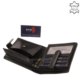 Corvo Bianco Luksusowy skórzany męski portfel RFID RCBS6002L/T czarny