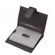 Corvo Bianco Luxusný kožený držiak na karty čierny CBL808/T