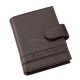Porte-cartes en cuir Corvo Bianco avec insert à rayures RFID noir RCCS808/T