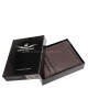 Csíkbetétes Corvo Bianco elegáns férfi pénztárca barna CBF1021