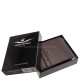 Csíkbetétes Corvo Bianco kisméretű férfi pénztárca barna CBF102