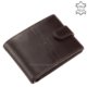 Euro Trwały skórzany portfel Corvo Bianco RFID Brązowy ERCBS1021 / T