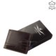 Portafoglio in pelle Euro Durable Corvo Bianco RFID Marrone ERCCS1021/T
