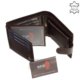 Wytrzymały skórzany portfel skórzany RFID Corvo Bianco RFID brązowy ERCCS1021 / T