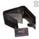 Portofel din piele durabilă Euro Corvo Bianco RFID negru ERCBS1021 / T
