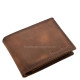 Men's leather wallet in gift box GreenDeed OPF1021 light brown