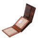 Men's leather wallet in gift box GreenDeed OPF1021 light brown