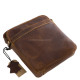 Men's leather bag GreenDeed 926V light brown