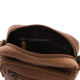 Men's leather bag small size GreenDeed 457B light brown