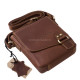 Men's leather bag sportily elegant GreenDeed FIR01B light brown