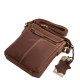 Men's leather bag sportily elegant GreenDeed FIR01B light brown