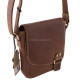 Men's leather bag sportily elegant GreenDeed FIR01B light brown