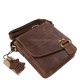 Men's leather bag sportily elegant GreenDeed FIR01V light brown