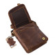 Men's leather bag sportily elegant GreenDeed FIR01V light brown