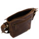 Men's leather bag sportily elegant GreenDeed FIR01V light brown