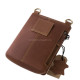 Men's leather bag sportily elegant GreenDeed FIR02B light brown