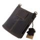 Men's leather bag sportily elegant GreenDeed FIR02H dark brown