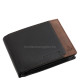 Portafoglio da uomo in confezione regalo nero-marrone GreenDeed SNH1021