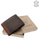 Férfi pénztárca díszdobozban sötétbarna-világosbarna GreenDeed SGV1021