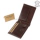 Men's wallet in glossy leather brown GreenDeed PH1021